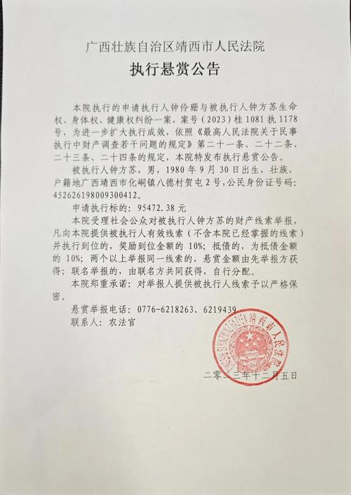 广西世创房地产投资有限公司 失信被执行人_广西靖西法院公布失信名单_靖西市人民法院失信被执行人名单