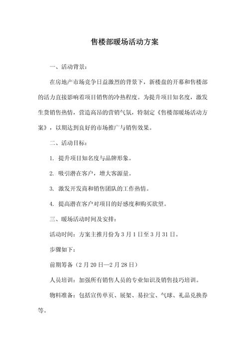 房地产营销策划方案_商业地产营销活动方案_活动时间地点