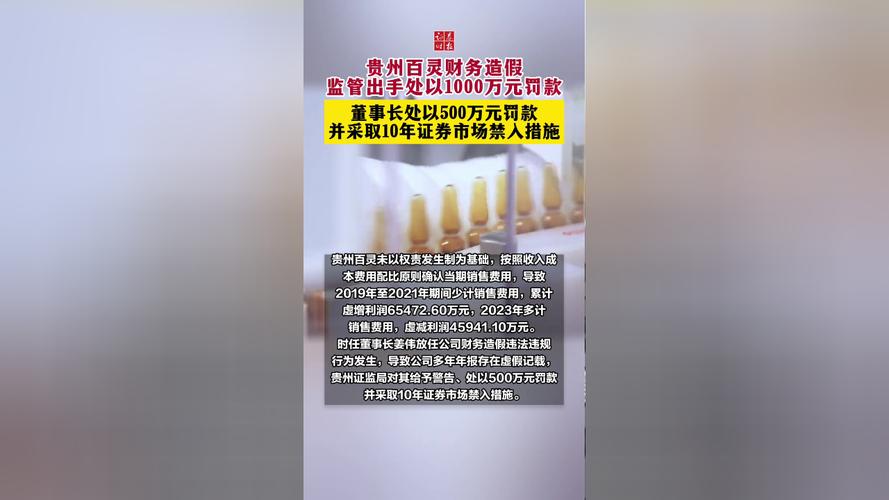 贵州百灵财务造假被罚，万福生科式回顾