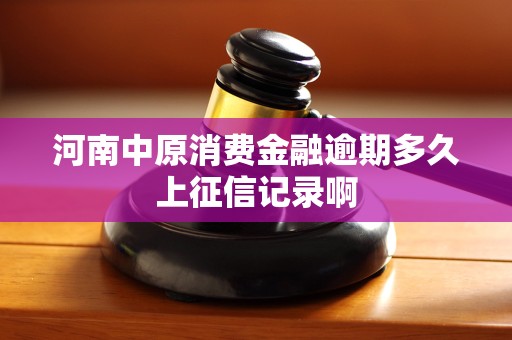 河南中原消费金融逾期多久上征信记录啊