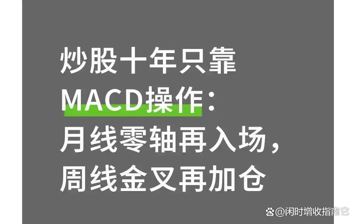 周线MACD零轴上金叉，月线配合抓大牛